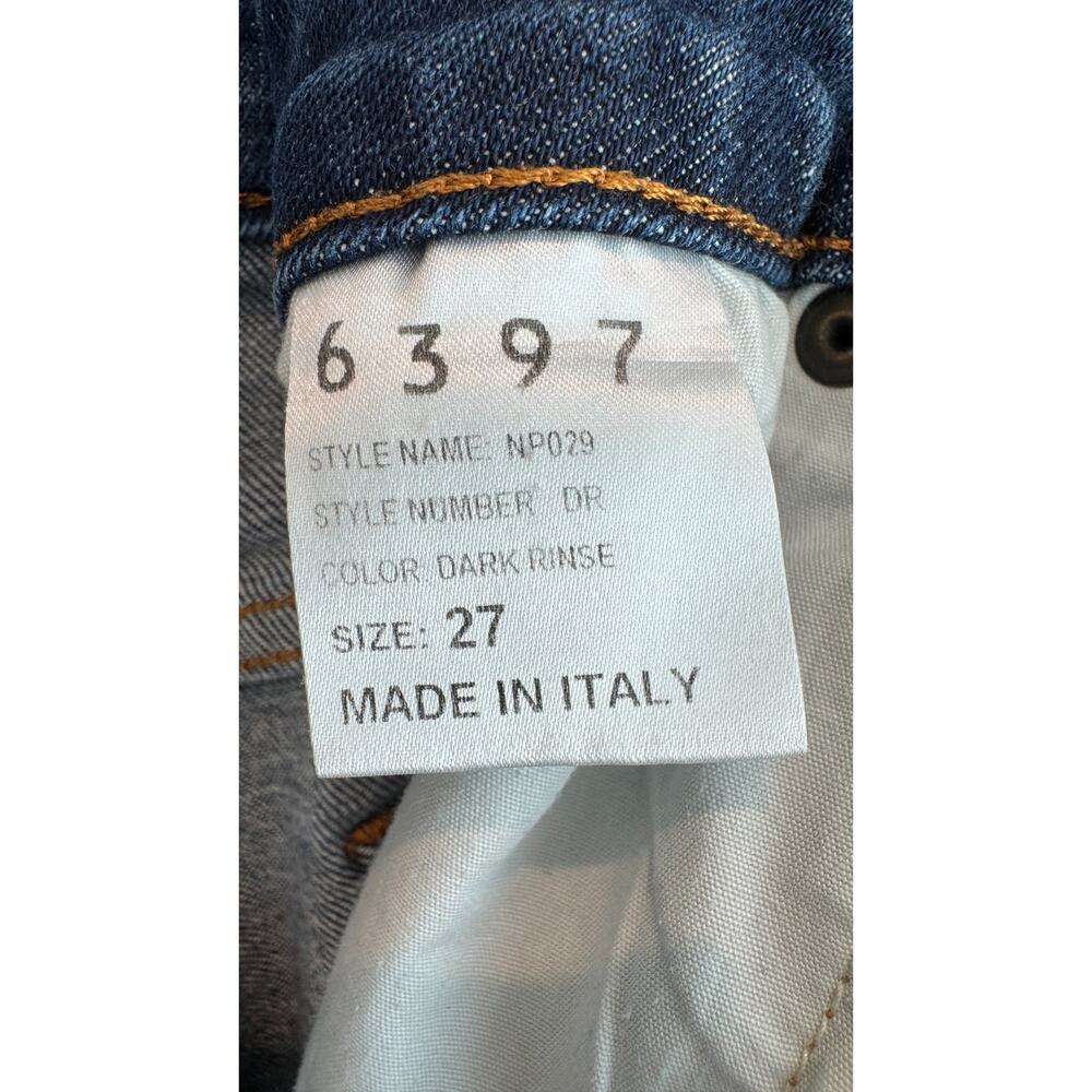 6397 Shorty Cropped Straight Leg Jeans Dark Rinse Wash Size 27 - Picture 2 of 11